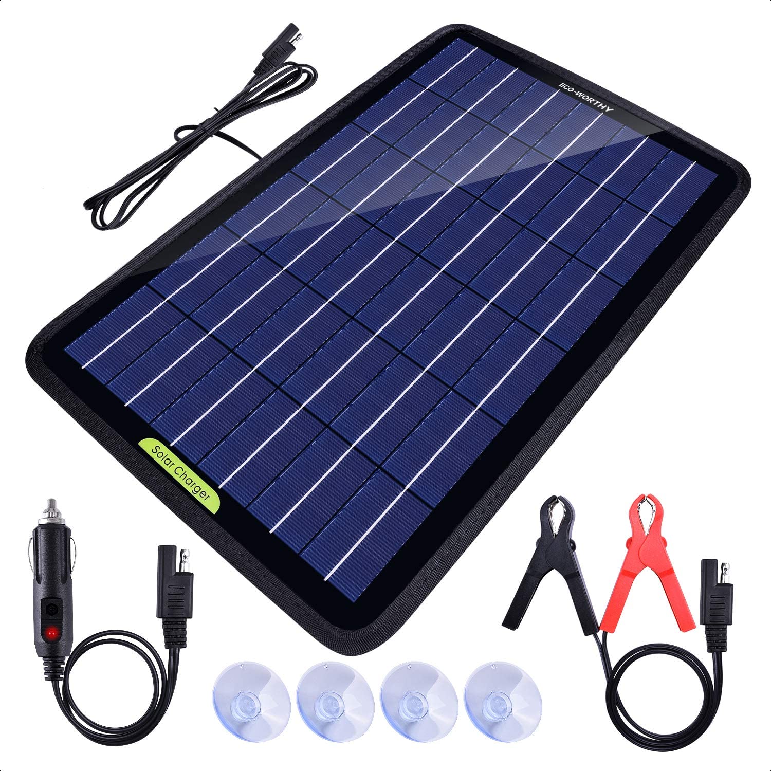 ECO-WORTHY Watt Solar Battery Charger & Maintainer